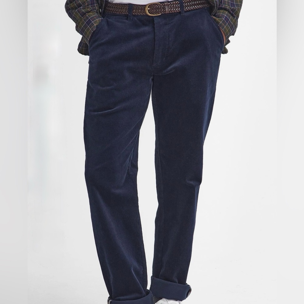 Barbour Stretch Corduroy Regular Fit Navy Men’s Pants 32 R